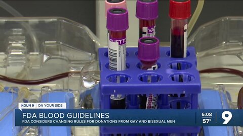 FDA could change rules so gay and bisexual men could donate blood