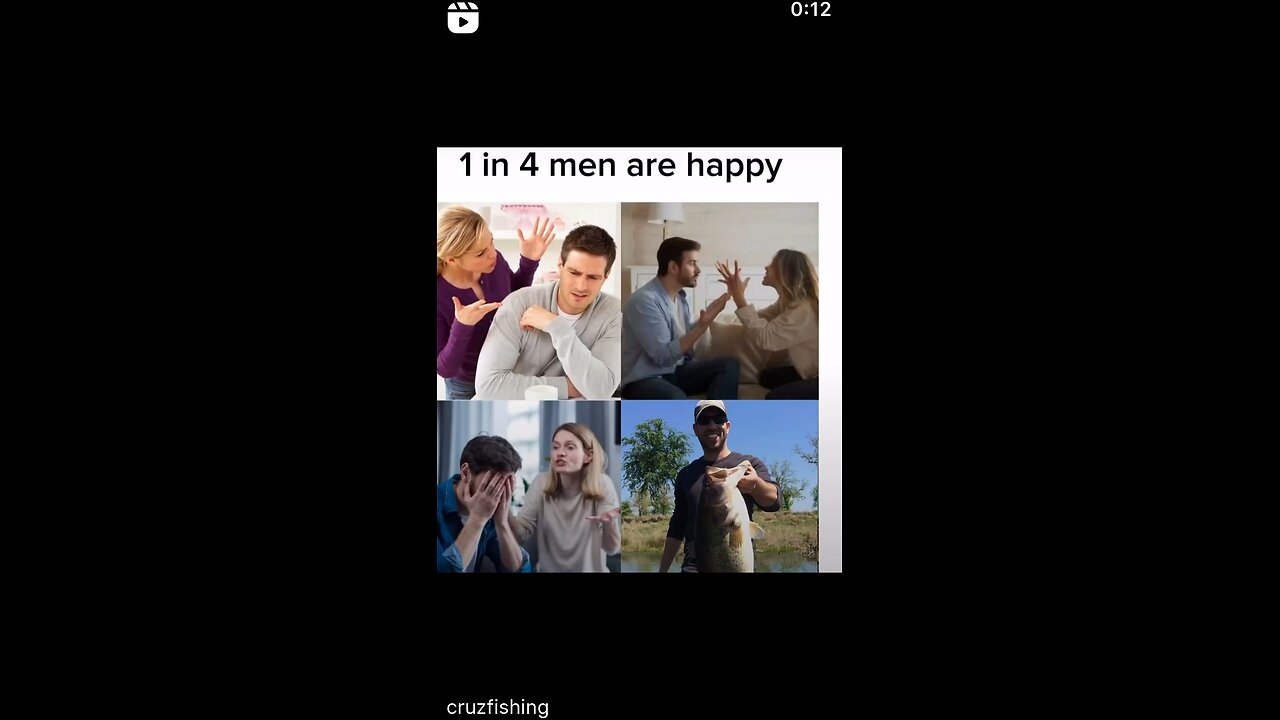 One and four men are happy