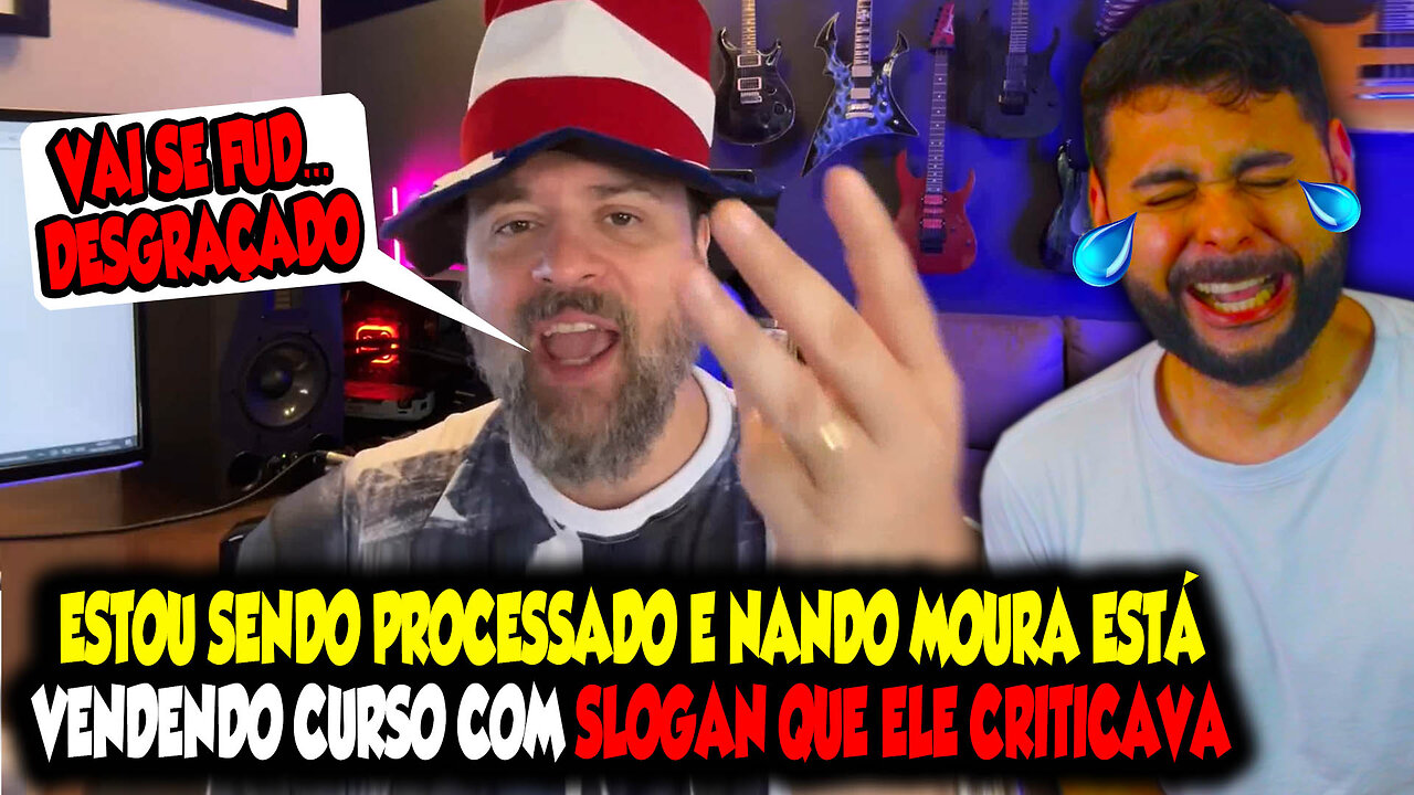 ESTOU SENDO PROCESSADO E NANDO MOURA ESTÁ VENDENDO CURSO COM O SLOGAN QUE ELE CRITICAVA