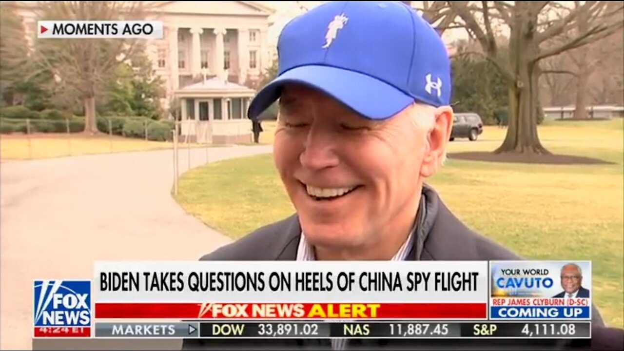 Biden Creepily Laughs When Asked About The China Spy Balloon