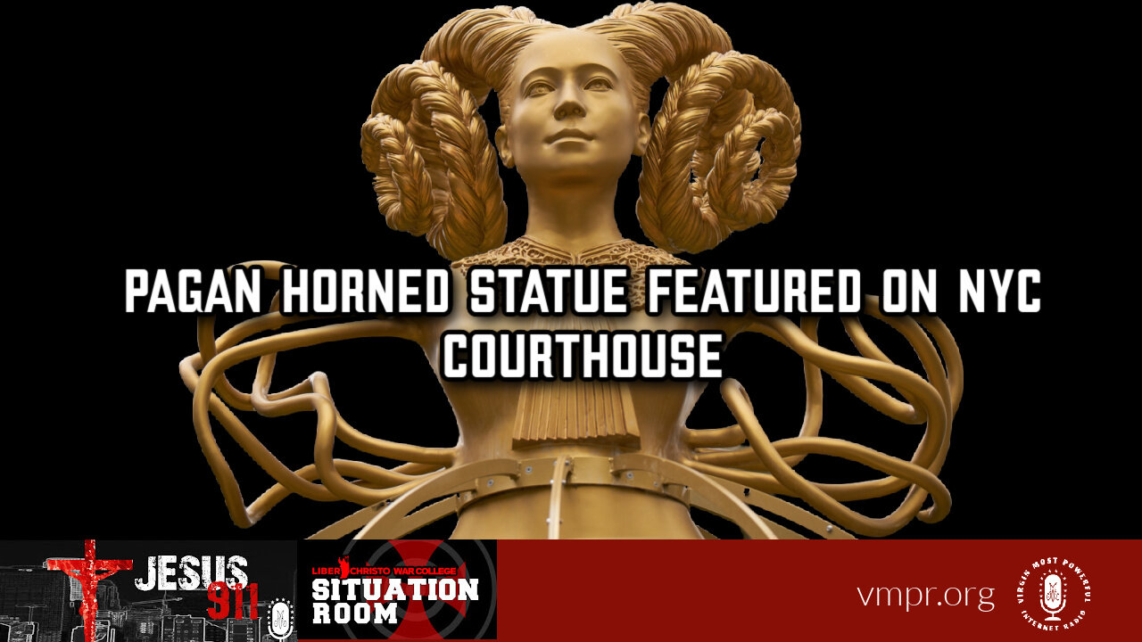 08 Feb 23, Jesus 911: Pagan Horned Statue Featured on NYC Courthouse