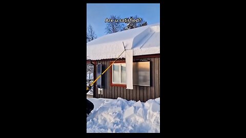 Cleaning off the roof