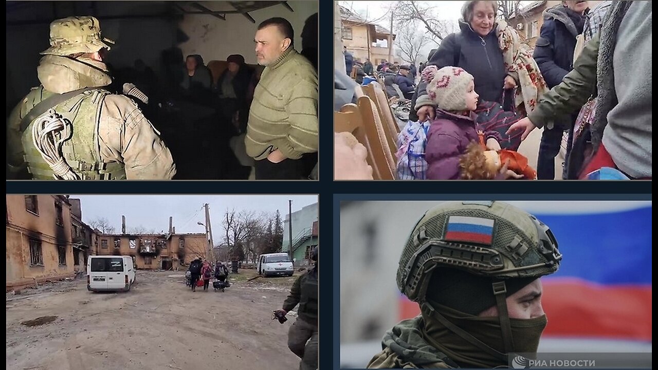 🇷🇺Russian and DPR servicemen evacuate civilians from Mariupol