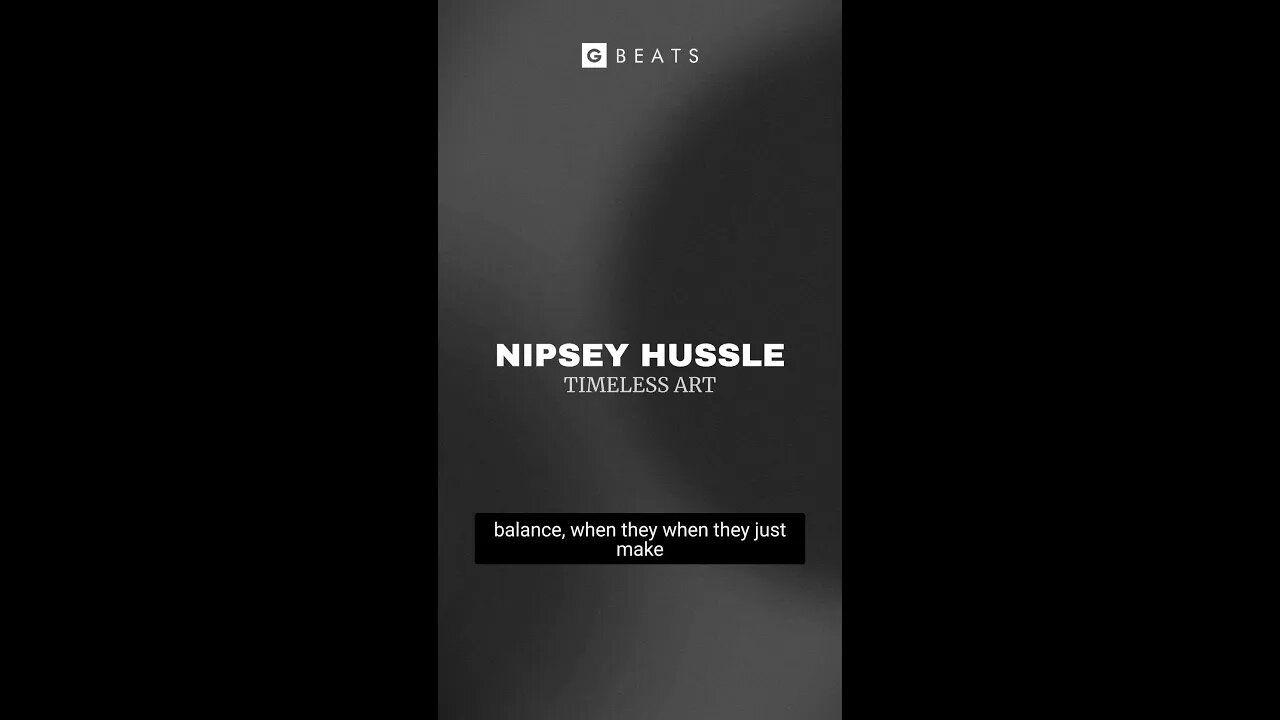 Nipsey Hussle on not strategizing while making art 🧠#shorts