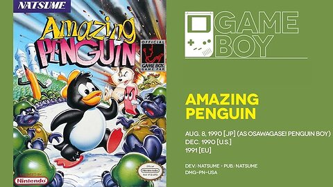 Amazing Penguin (Rooms 1-13) Gameboy - 1990
