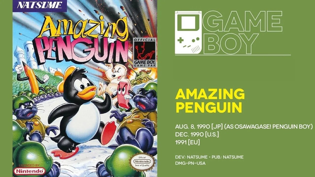 Amazing Penguin (Rooms 1-13) Gameboy - 1990