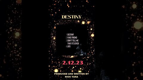 DESTINY (EP) by Nick Tara coming 2.12.23