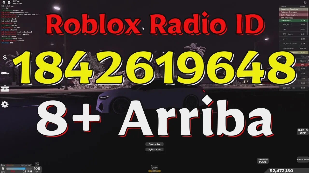 Arriba Roblox Radio Codes/IDs