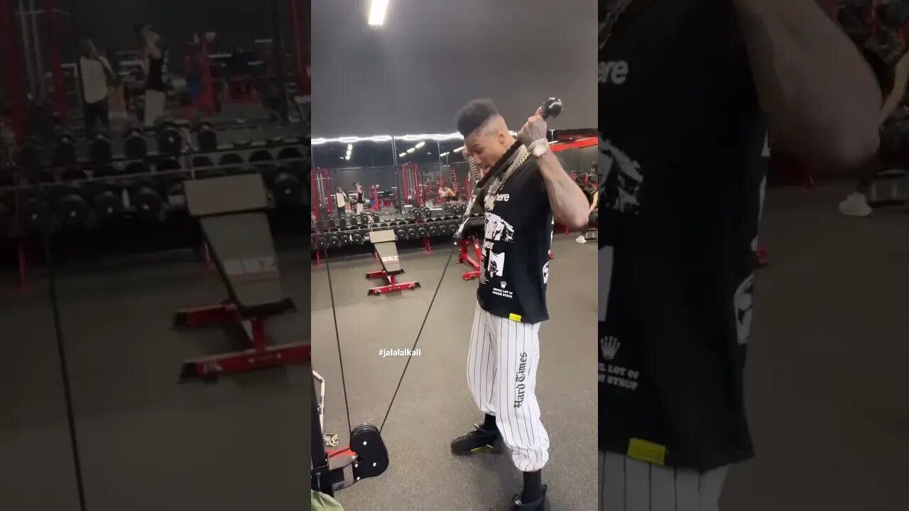 #blueface training in the gym