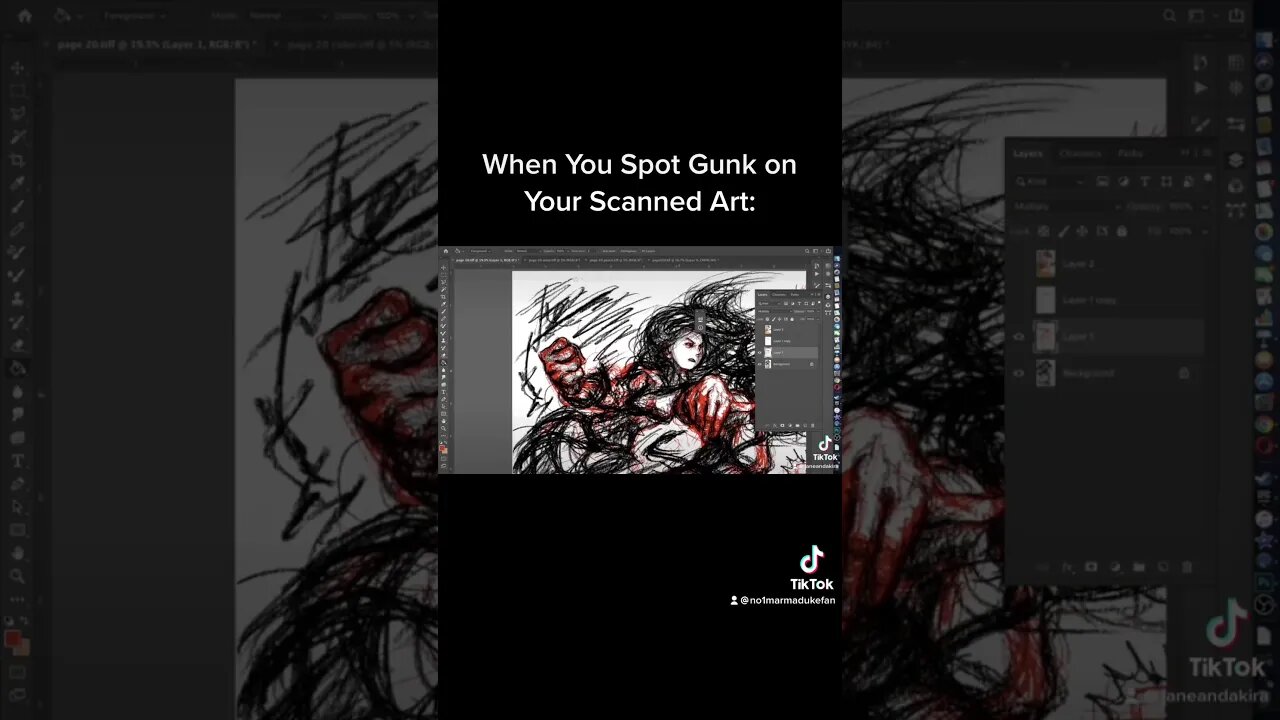 When you spot gunk on your scanned art