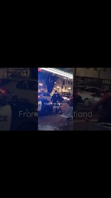 A Downtown Sidewalk At Night - From THIS Portland