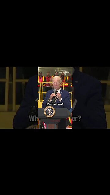 "NAME ME A TIME!!" Joe Biden starts randomly yelling during speech