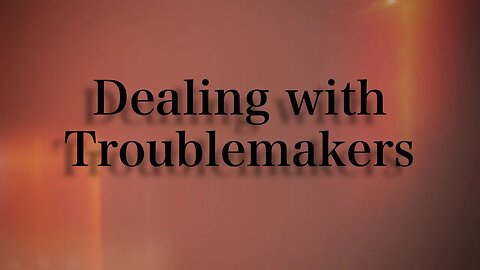 A season of building: Dealing with troublemakers | Pastor Mark Grogan |