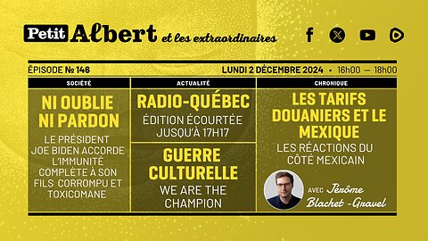 Petit Albert et les extraordinaires Épisode # 146 - Avec Jérôme Blanchet-Gravel