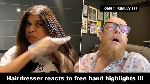 She is trying free hands highlights with BOX BLEACH - Hairdresser reacts to hair fail