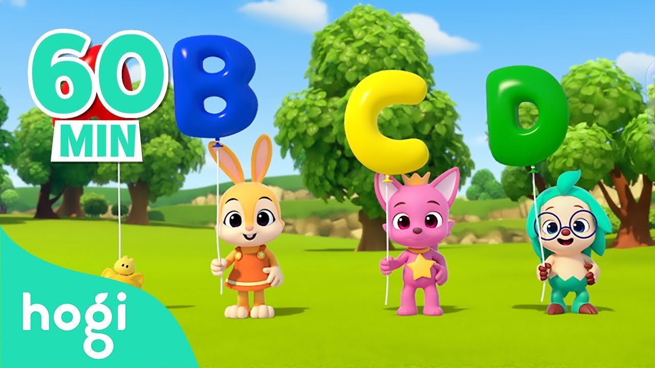 🎈🎈Let's Pop The Alphabet Balloon + ABC Song + More Nursery Rhymes & Kids Songs - Hogi Pinkfong