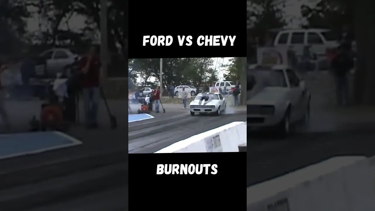 Ford vs. Chevy Burnout Action! #shorts