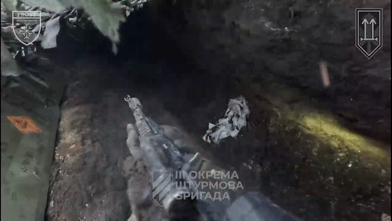 GoPro Combat Footage of Ukraine's 3rd Assault clearing Russian trenches