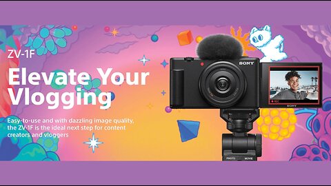 Sony ZV-1F Vlog Camera for Content Creators and Vloggers Black