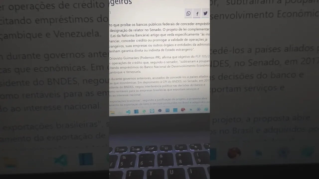 PLP 105/2022 Projeto proíbe bancos federais de emprestar a governos estrangeiros ... que deu calote💸