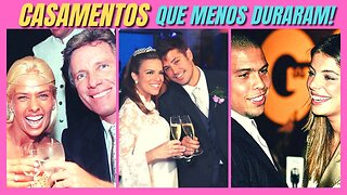 CASAMENTOS de FAMOSOS que MENOS DURARAM! Relembre ''casamentos relâmpago''