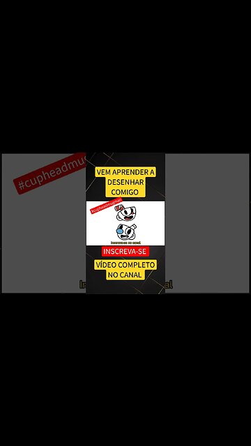 COMO DESENHAR CUPHEAD E MUGMAN FÁCIL #desenho #shorts #cuphead #mugman