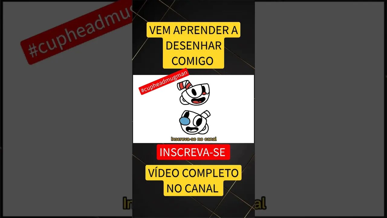 COMO DESENHAR CUPHEAD E MUGMAN FÁCIL #desenho #shorts #cuphead #mugman