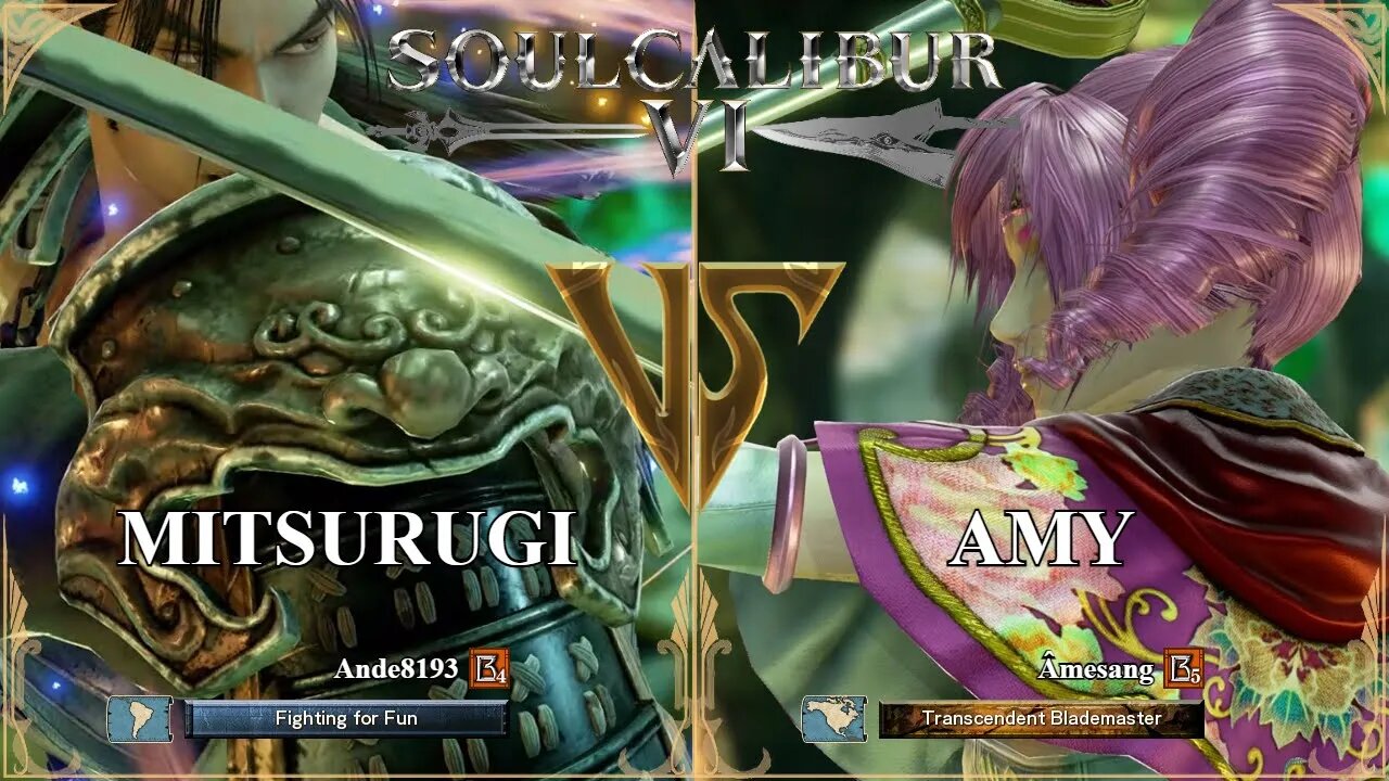 SoulCalibur VI — Ande8193 (Mitsurugi) VS Amesang (Amy) | Xbox Series X Ranked