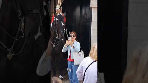 Don't touch the Reins she having a selfie #horseguardsparade