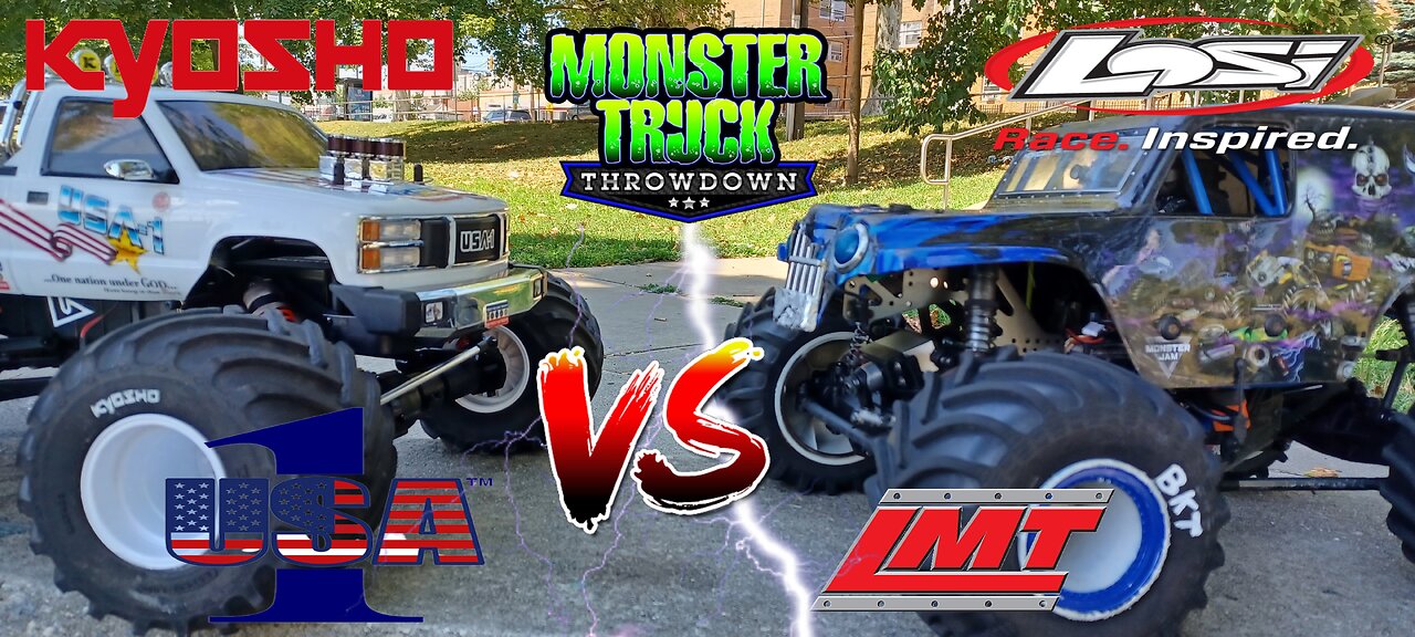 Losi LMT Son uva Digger vs Kyosho USA 1 VE