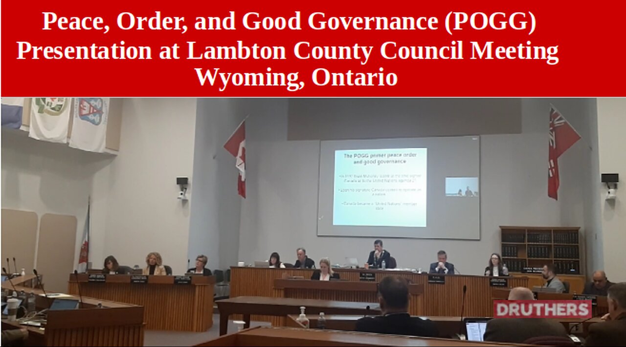 Peace, Order, & Good Governance (POGG) Presentation To Mayors