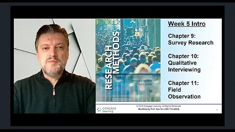 Research Methods- Week 5 Video Introduction