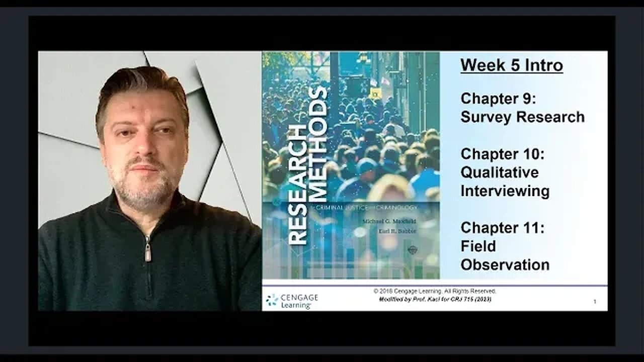 Research Methods- Week 5 Video Introduction