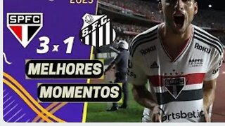 SÃO PAULO 3 X 1 SANTOS - MELHORES MOMENTOS - PAULISTÃO 2023