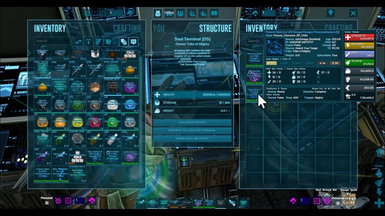 Ark Survival Omega Mod - Fast Leveling of Tames