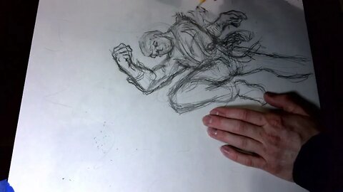 Time lapse: Penciling a Karate Kick for Page 116