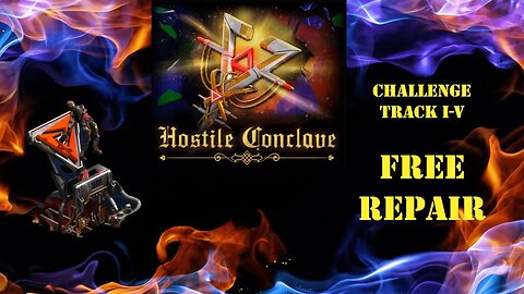 War Commander - Hostile & Conclave - Challenge Track I-V (Free Repair)...EASY.