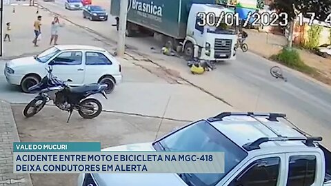 Vale do Mucuri: Acidente entre Moto e Bicicleta na MGC-418 deixa Condutores em Alerta.