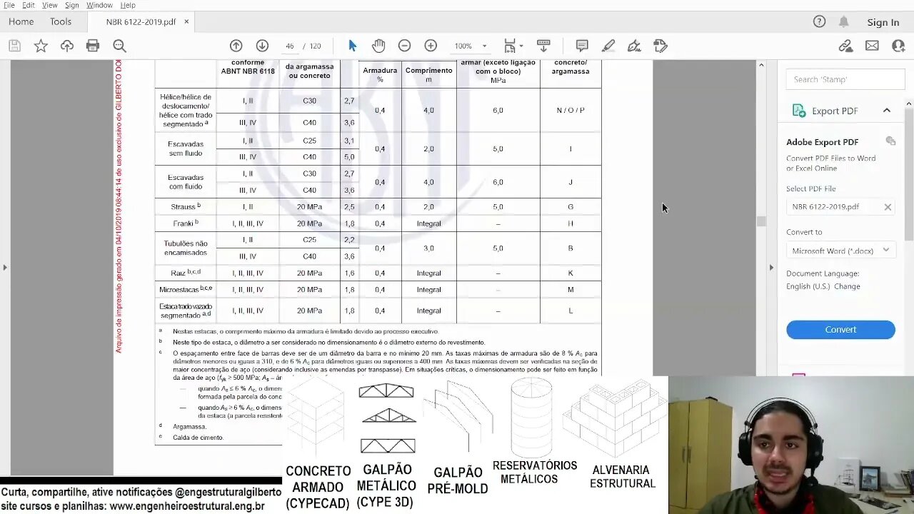 Ajuste fcd 6122 2019 planilha estacas Eng Estrutural