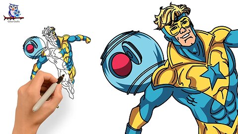 How to Draw Booster Gold DC Comics - Step by Step