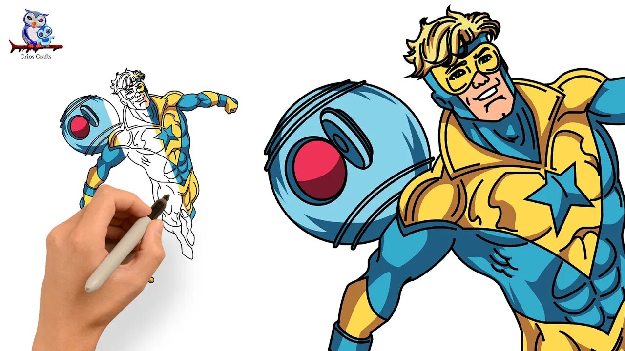 How to Draw Booster Gold DC Comics - Step by Step