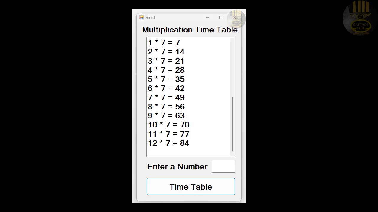 How to Create a Multiplication Timetable in C#