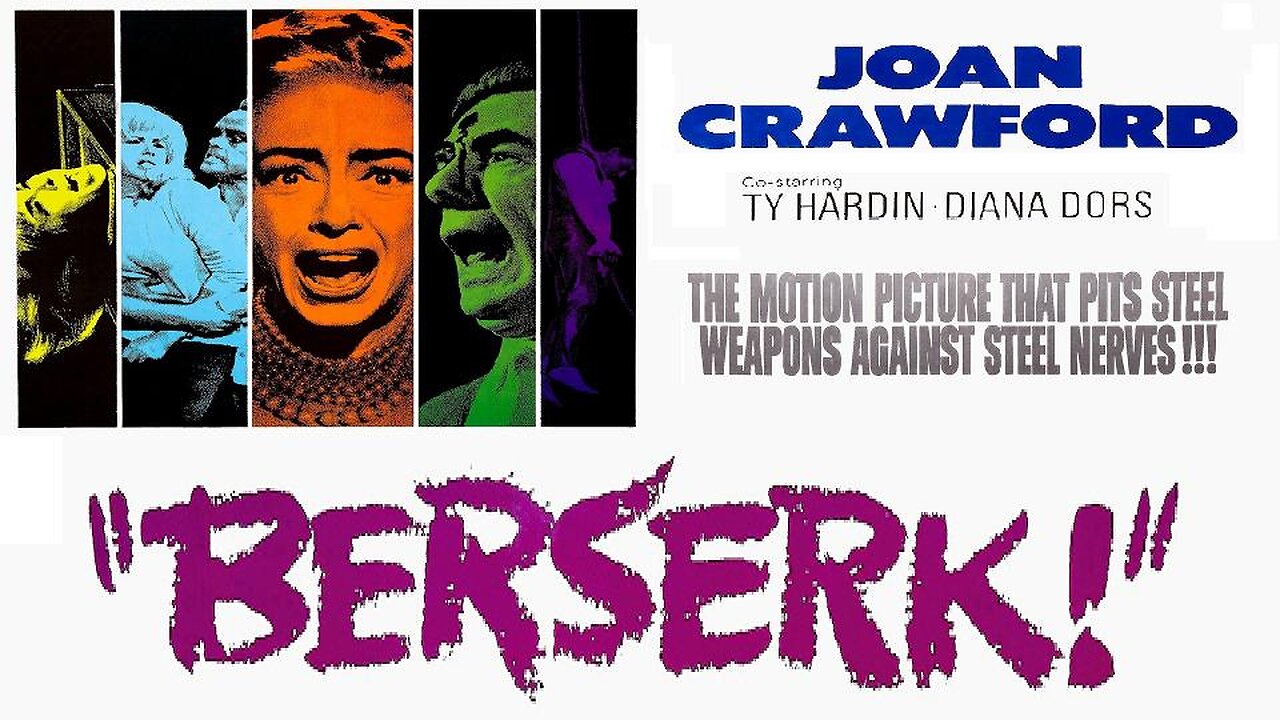 BERSERK! 1967 Hideous Murders & Deaths Plague a Traveling Circus FULL MOVIE HD & W/S