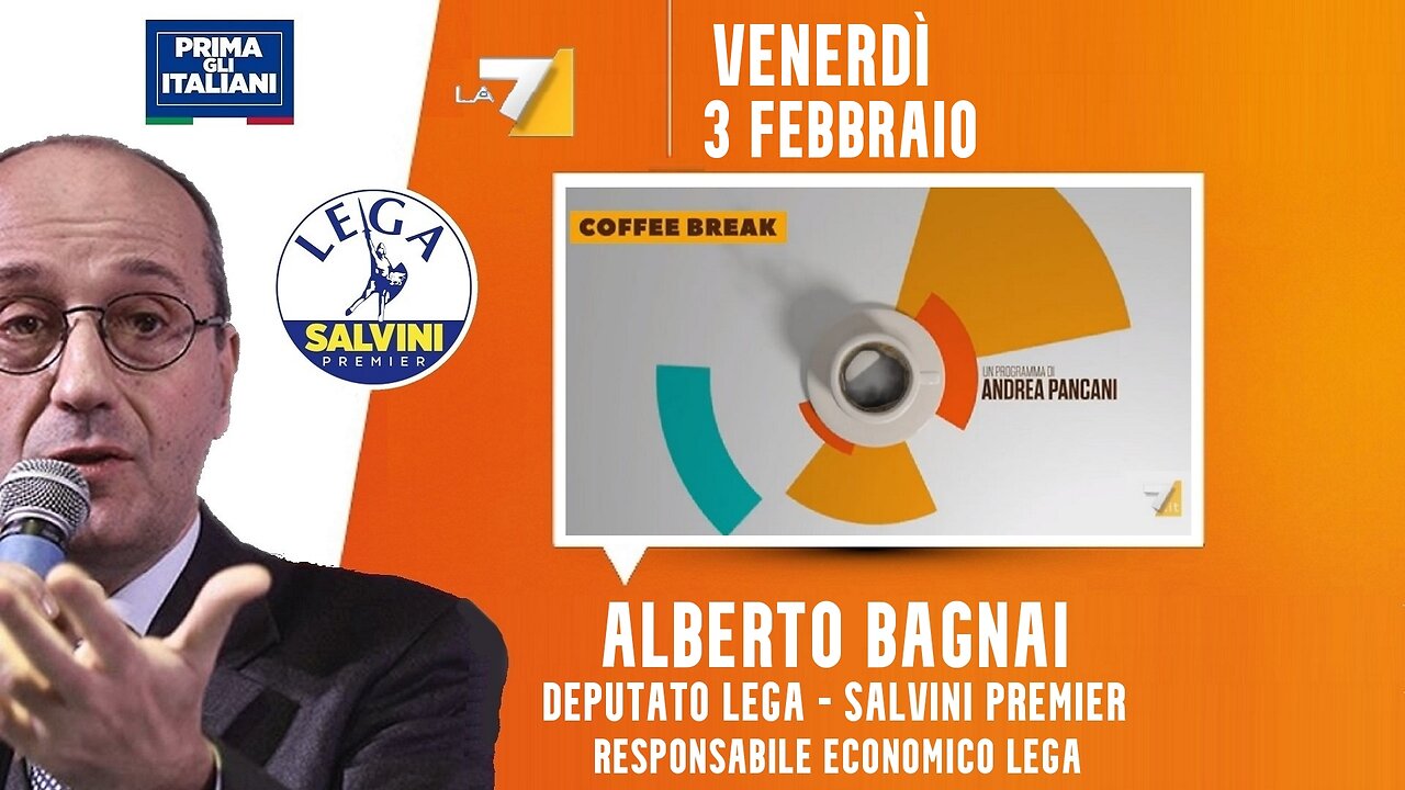 🔴 Interventi dell'On. Alberto Bagnai ospite a "Coffee Break" di Andrea Pancani del 03/02/2023.