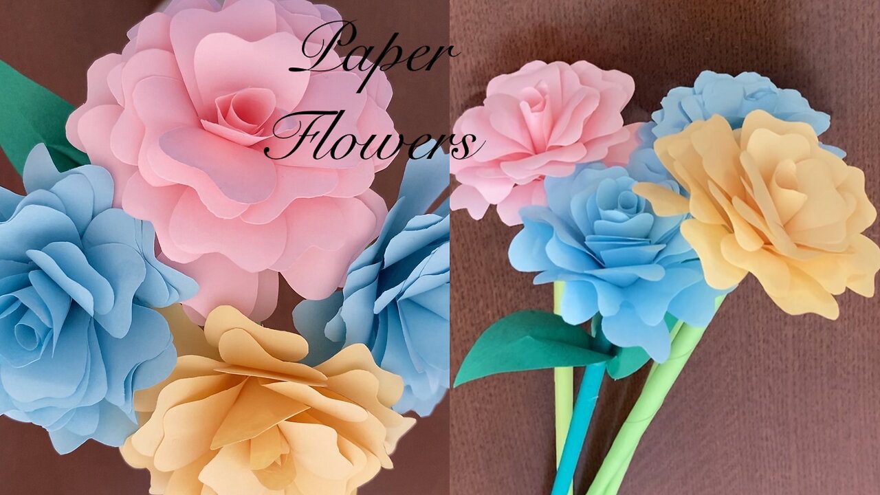 Paper flowers vases ideas . Paper flowers make at home.