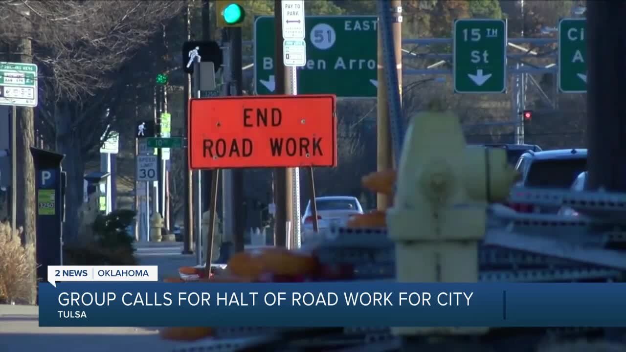 Group Calls for Halt of Road Work for City