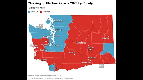 Washington State Turned Slightly Redder in 2024 Election