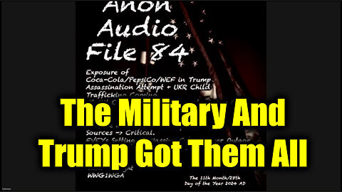 SG Anon Update Nov 30 - The Military And Trump Got Them All (File 84)