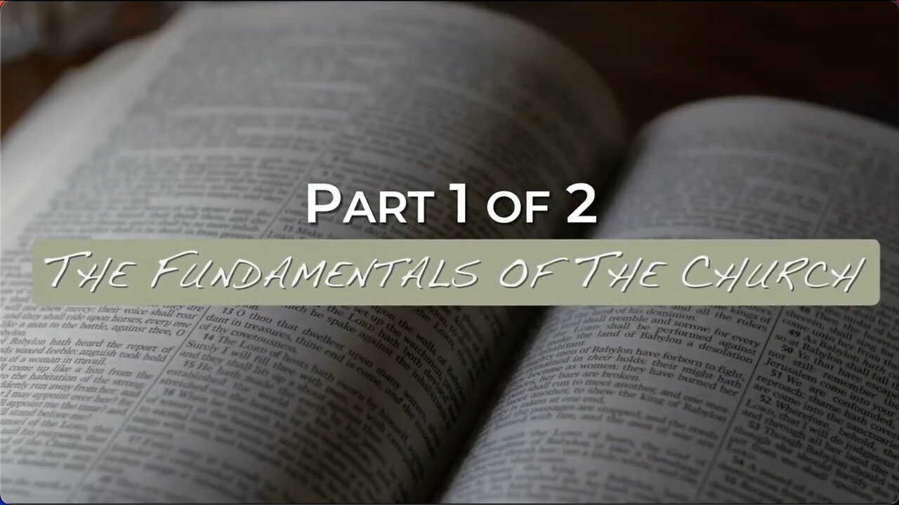 Discipleship - The Fundamentals of The Church - Part 1 of 2 - Jacob Prasch