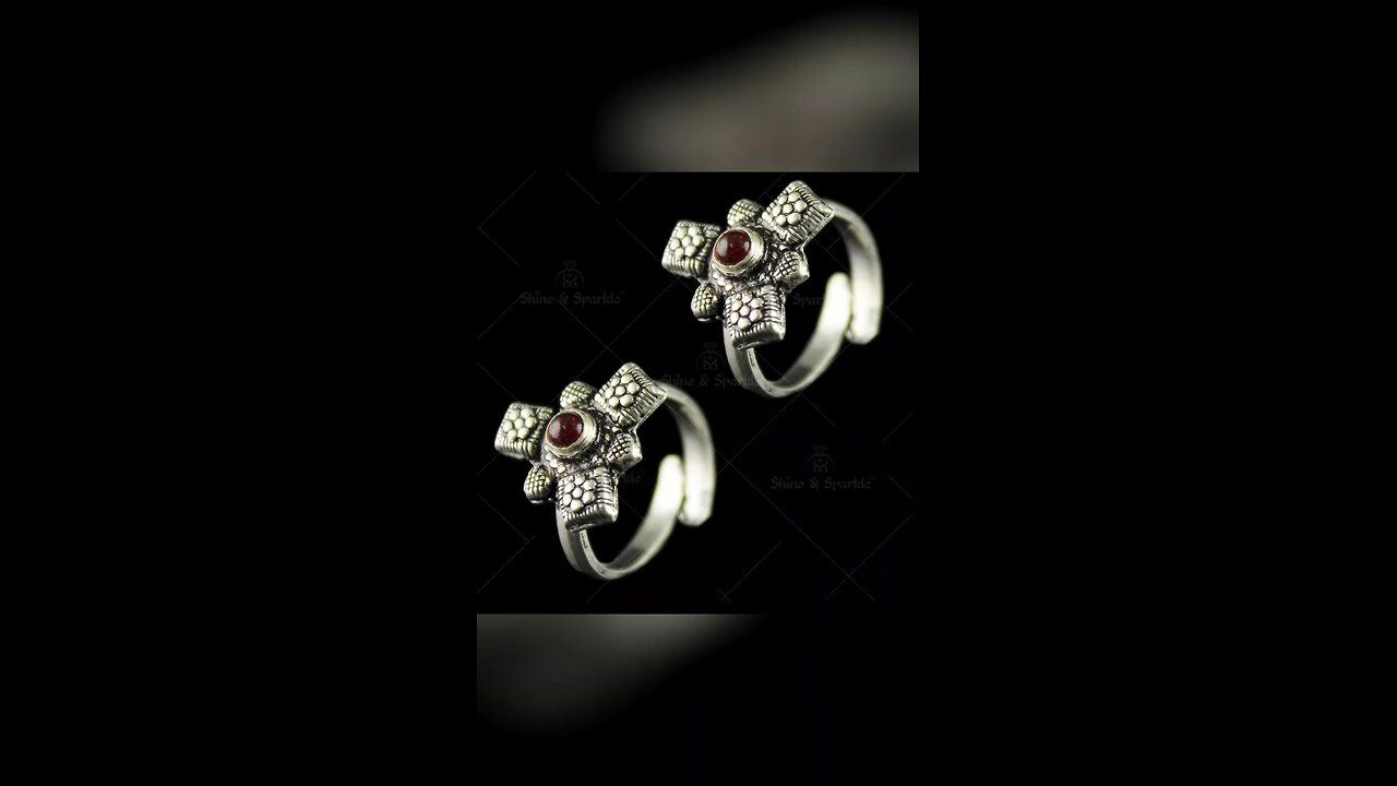 silver toe ring design #